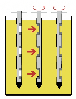 粉末用入れ駒型サンプラー