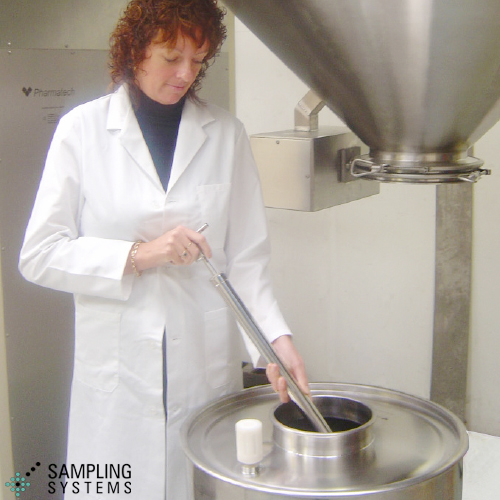 ステンレス 粘性粉末用ポケットサンプラー